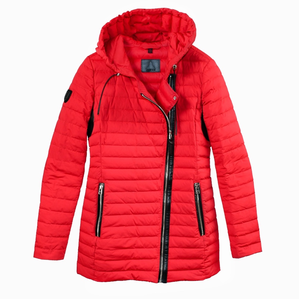 ATELIER NOIR by RUDSAK Cortina Puffer Down-Filled Coat in Red Size S